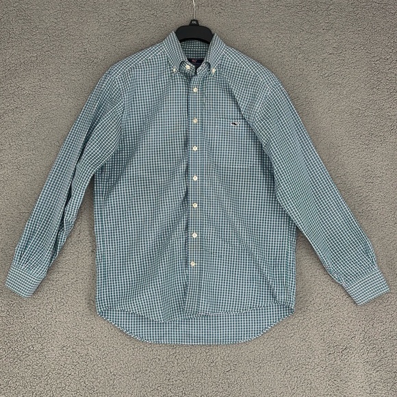 Vineyard Vines Other - Vineyard vines purple green squared print button down long sleeve medium shirt
